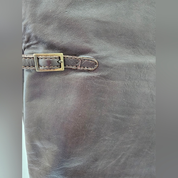 Mariano Renzi Dark Brown/Black Leather Thigh high- over knee high Boots Size 40 - Picture 4 of 8